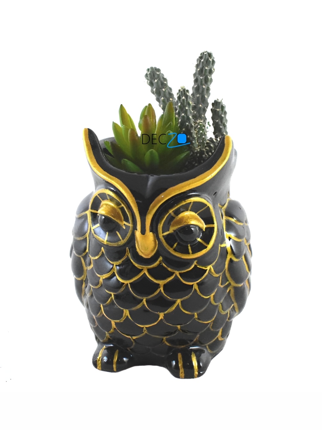 DECZO Small Birds and Animals Figurine Showpiece, Black