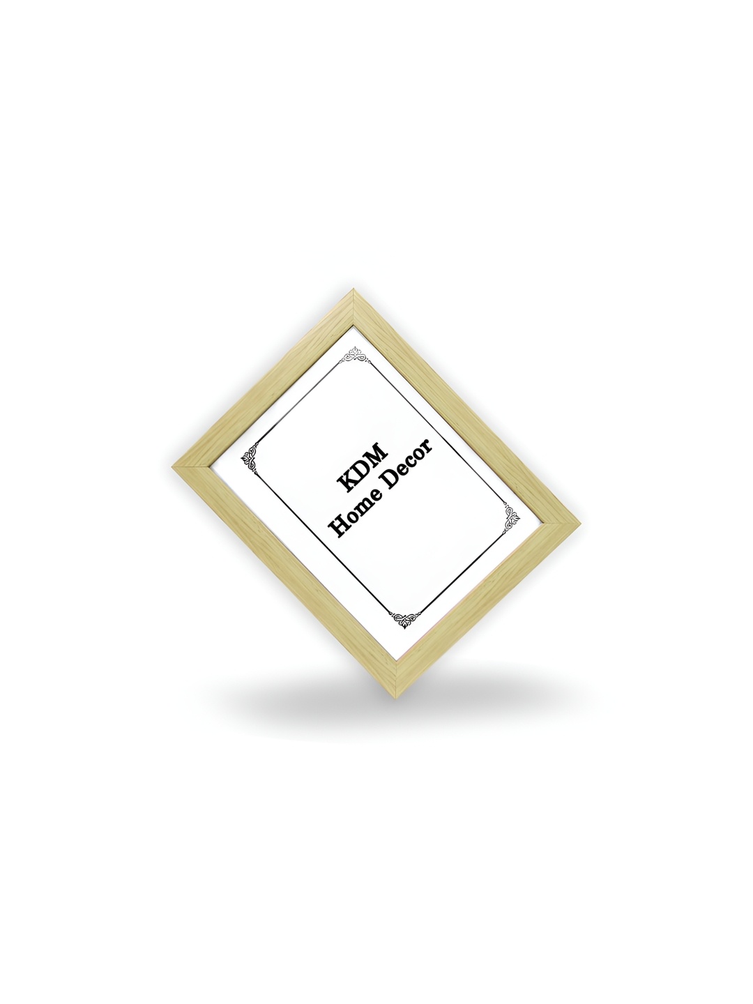 

KDM HOME DECOR Yellow Wooden Table Photo Frame