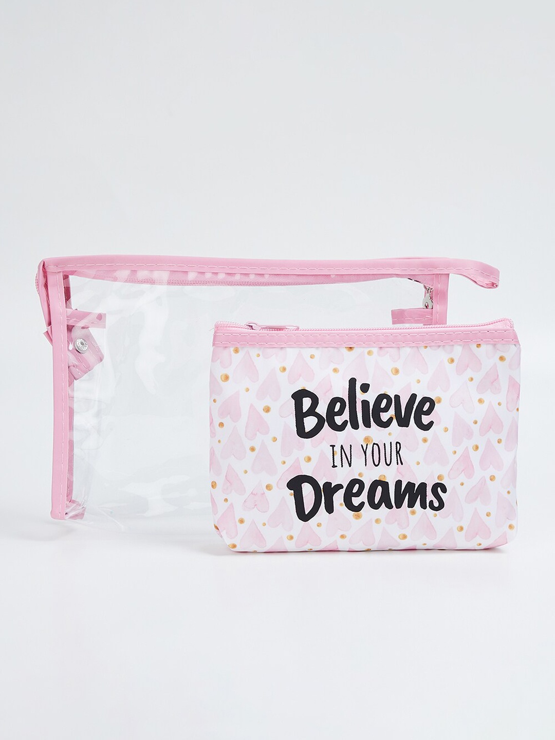 

Ginger by Lifestyle Pack of 2 Typography Print Travel Accessory Pouch, White