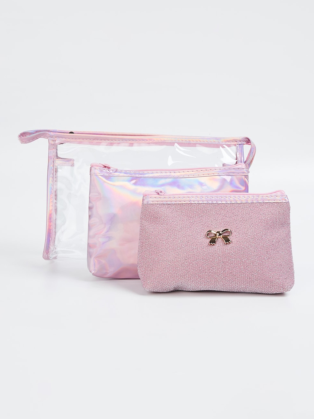

Ginger by Lifestyle Set of 3 Pink Makeup Travel Toiletry Kit