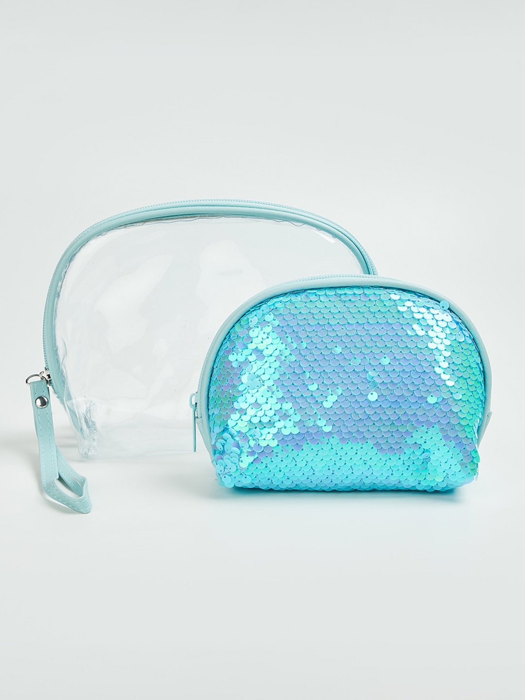 

Ginger by Lifestyle Set of 2 Blue Makeup Travel Toiletry Kit