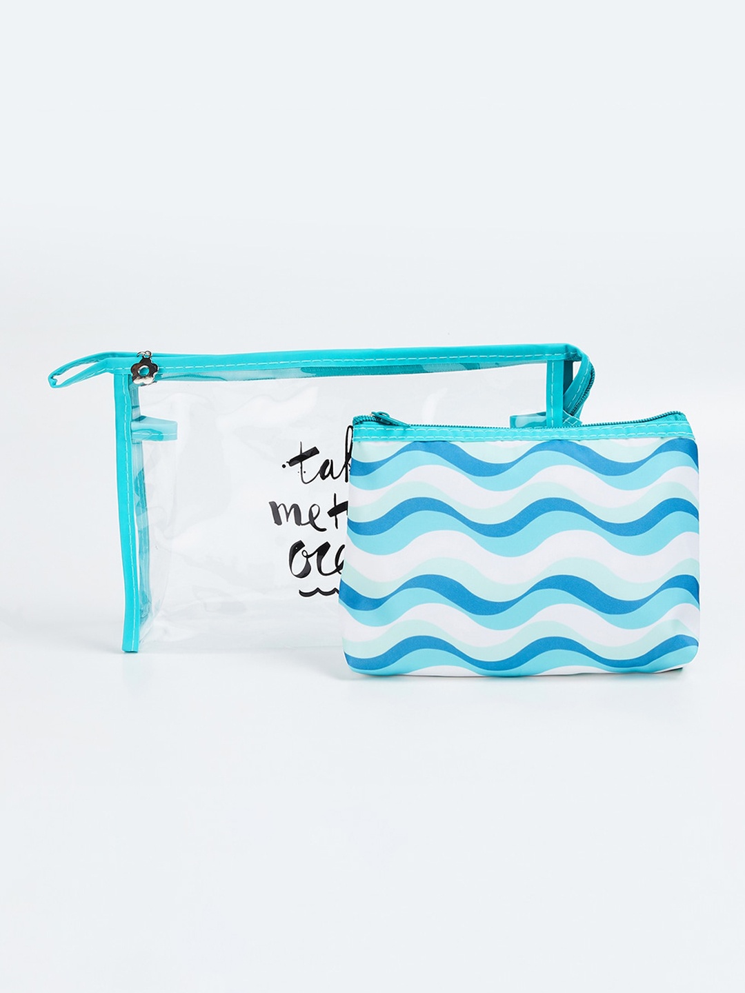 

Ginger by Lifestyle Set of 2 Blue Makeup Travel Toiletry Kit
