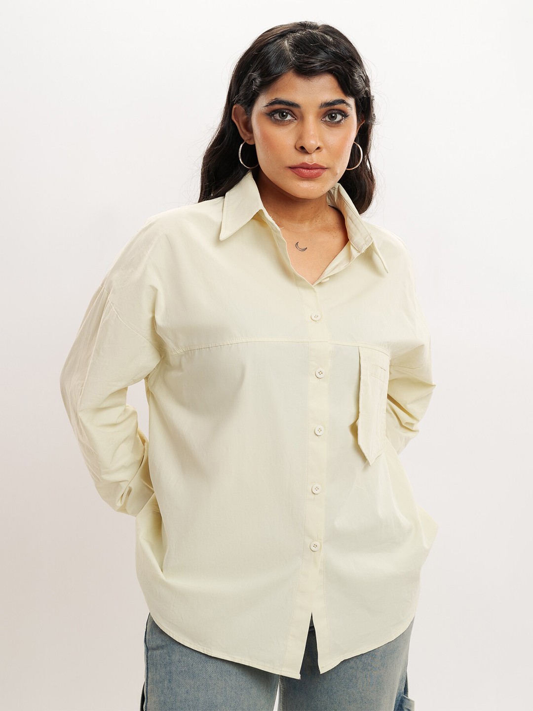 

FREAKINS Casual Shirt With Vest & Tie, Off white