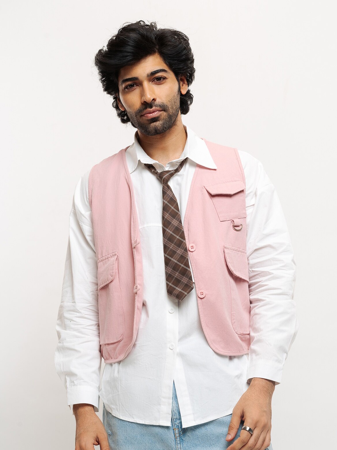 

FREAKINS Spread Collar Cotton Casual Shirt, Pink