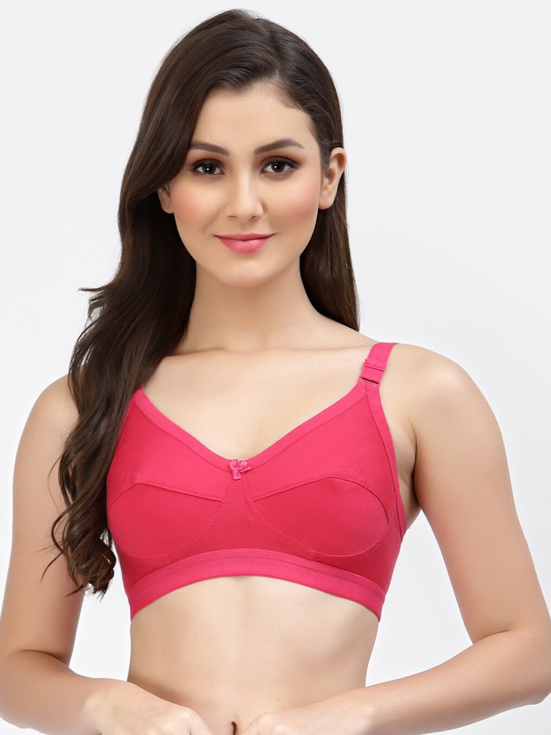 

SHYAM SONS FLAIR Full Coverage Non Padded T-Shirt Bra With All Day Comfort, Red