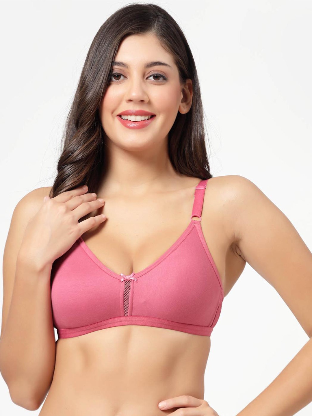 

SHYAM SONS FLAIR Full Coverage Non Padded Push-Up Bra With All Day Comfort, Pink
