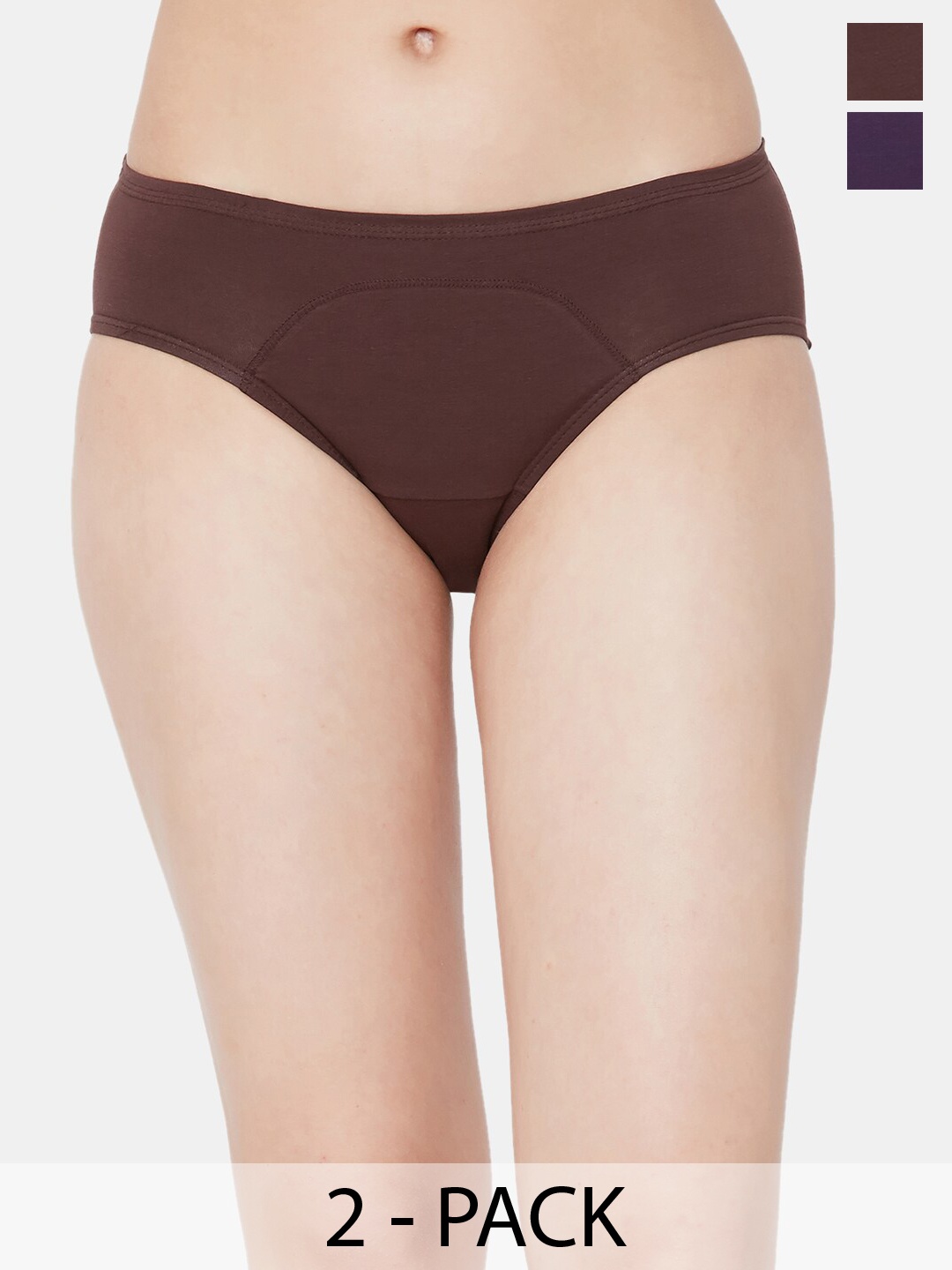 

Juliet Pack Of 2 Cotton Period Briefs, Brown
