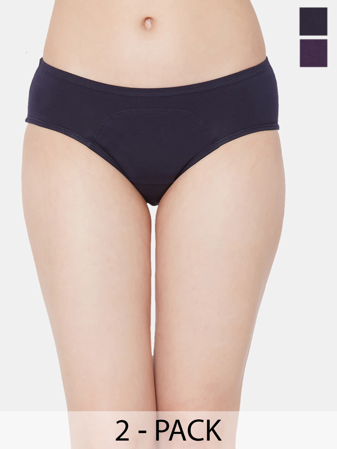 

Juliet Women Pack Of 2 Cotton Period Panties PERIOD PANTY -NB-CB-2XL, Black
