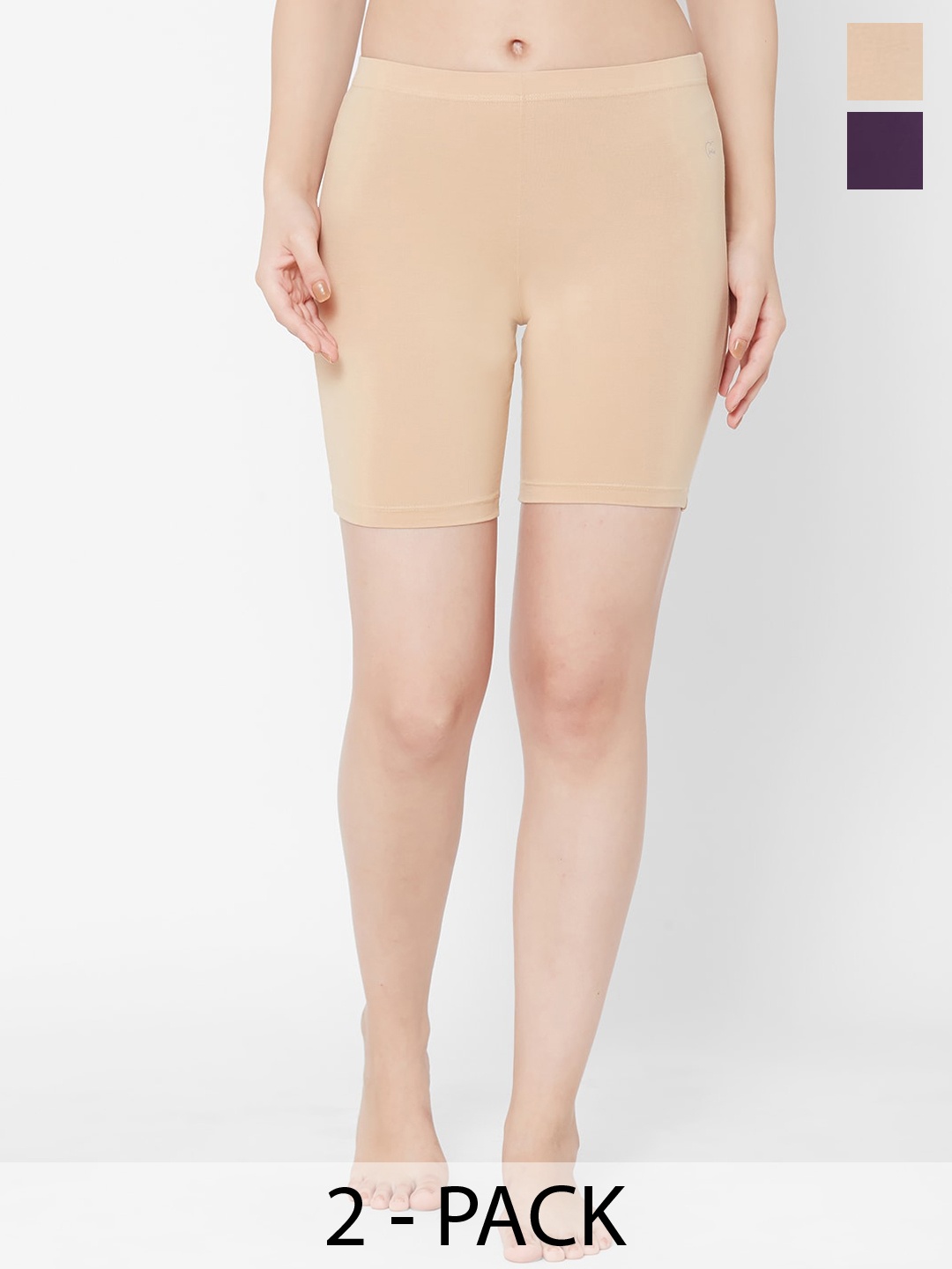 

Juliet Pack Of 2 Cotton Boy Shorts Briefs, Beige
