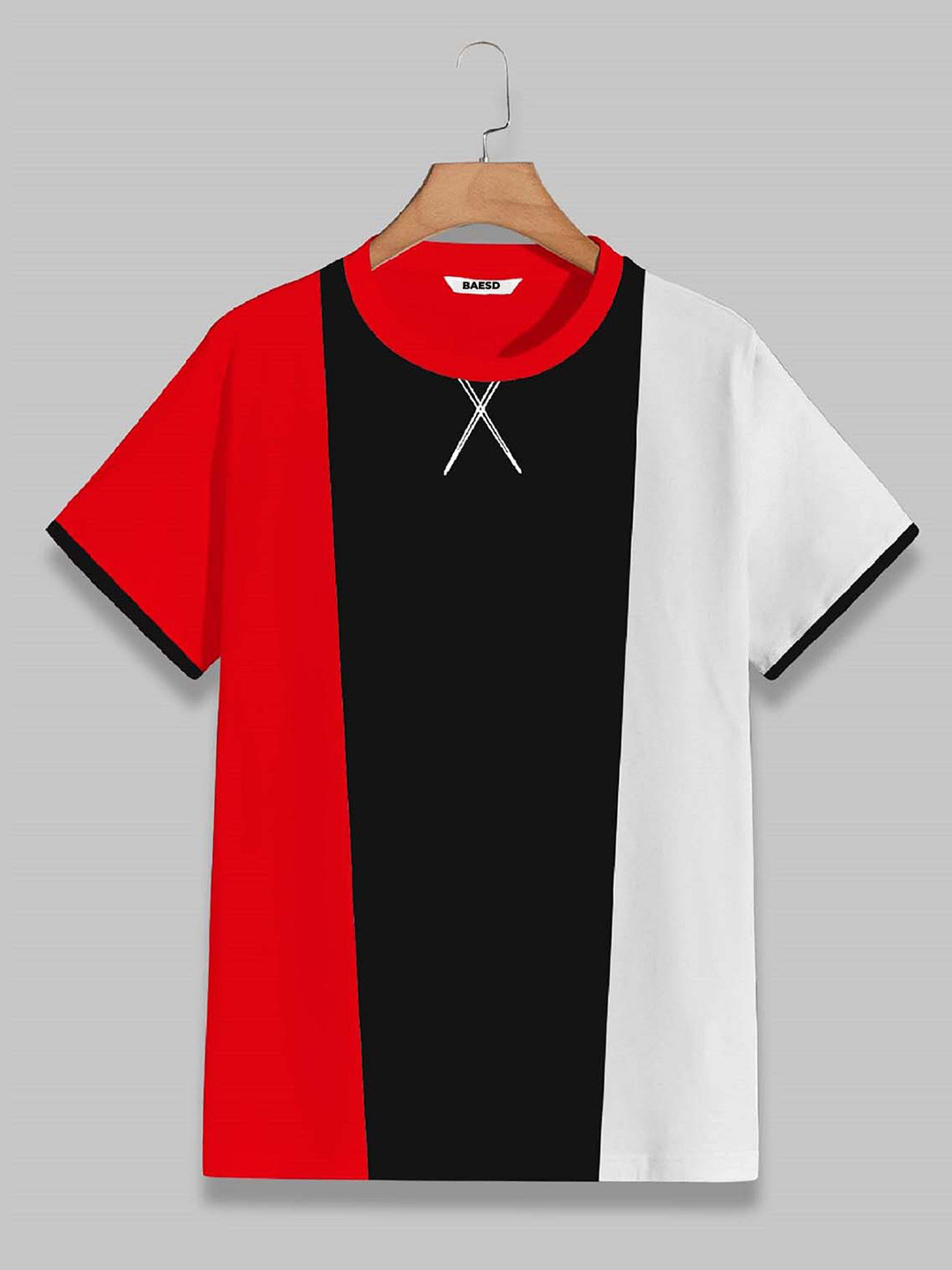 

BAESD Boys Colourblocked Cotton T-shirt, Red