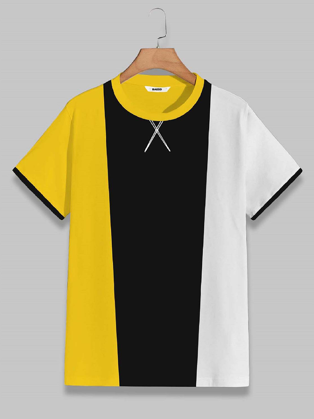 

BAESD Boys Colourblocked Half Sleeve Hooded Applique T-shirt, Yellow