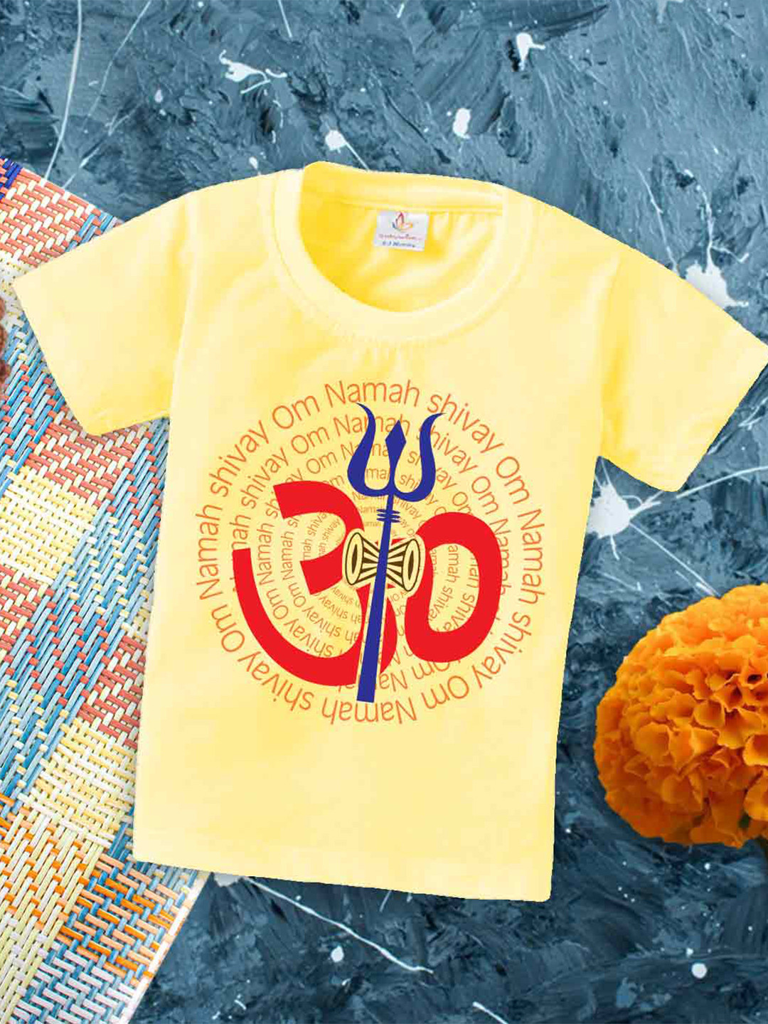 

Babywish Kids Graphic Printed Relaxed Fit Cotton T-shirt, Yellow