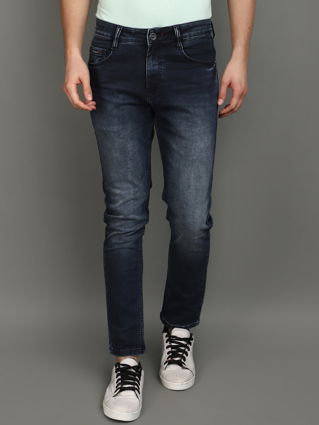 

V-Mart Men Slim Fit Mid-Rise Denim Jeans, Blue