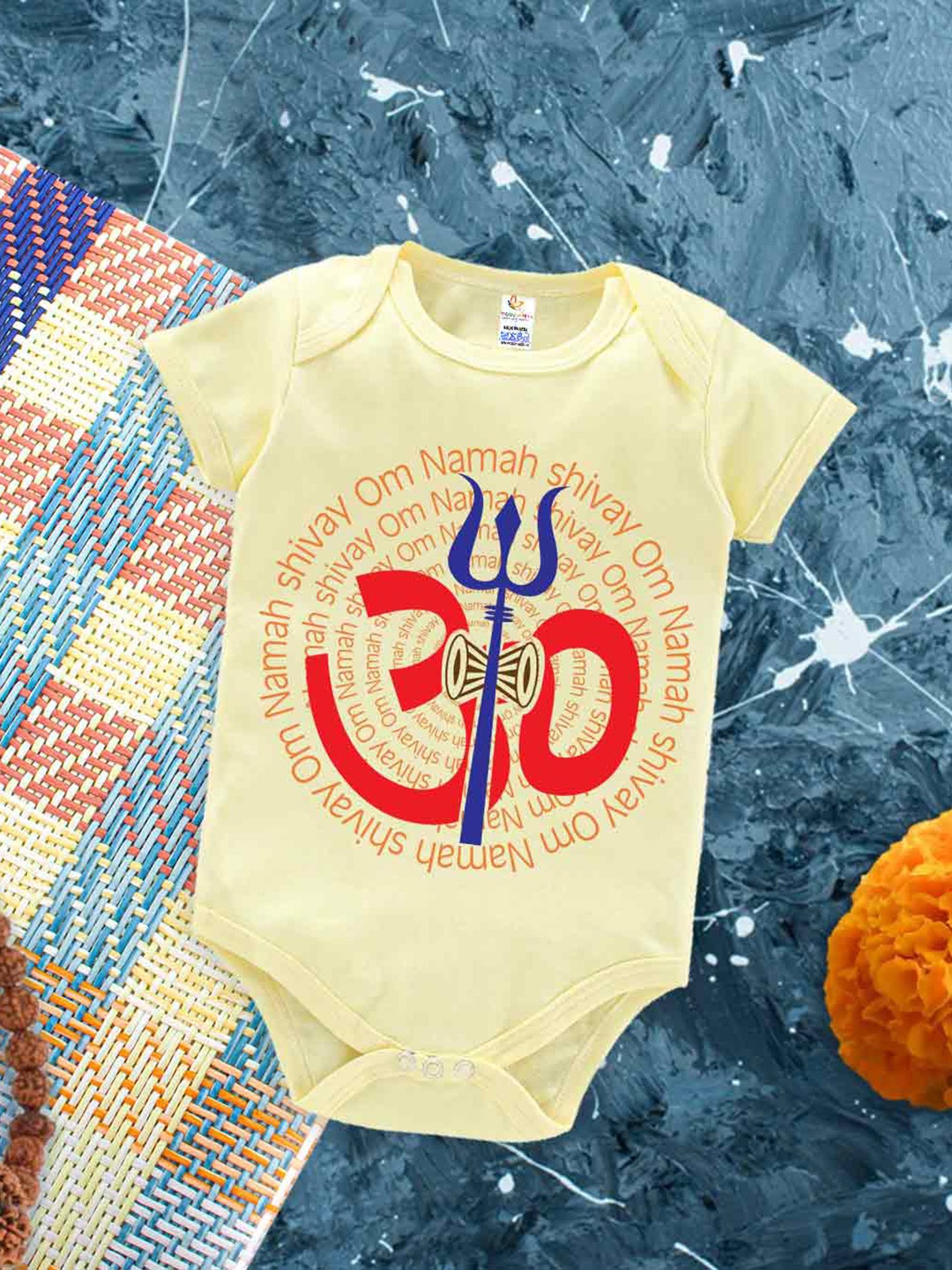 

Babywish Infants Printed Cotton Bodysuit, Yellow