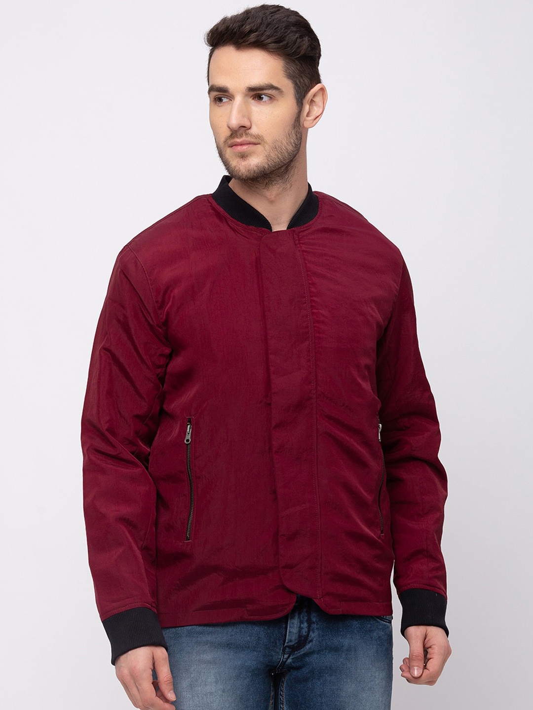 Kenneth Cole Camouflage Tailored Jacket with Patchwork, Red