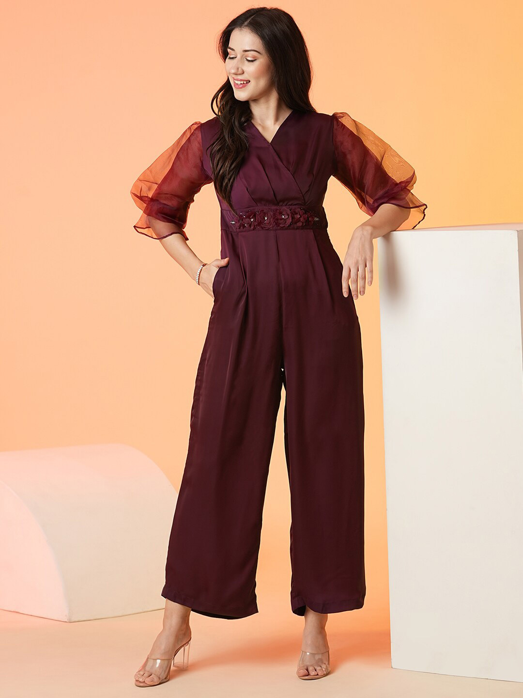 

Globus Applique Party Jumpsuit, Purple