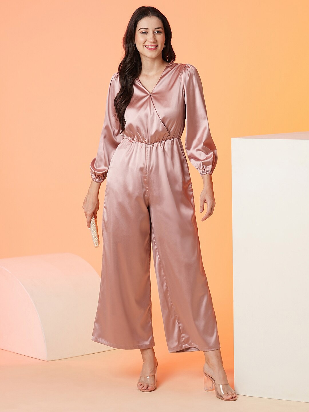

Globus Taupe V-Neck Basic Jumpsuit