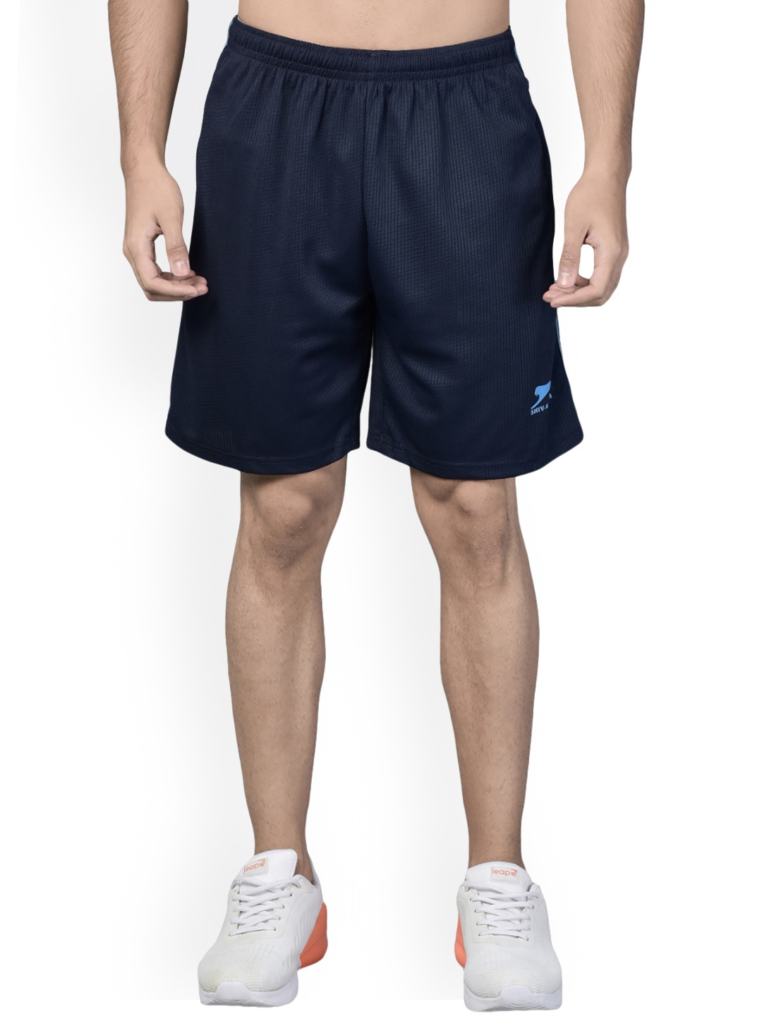 

Shiv Naresh Men Moisture-Wicking Sports Shorts, Navy blue