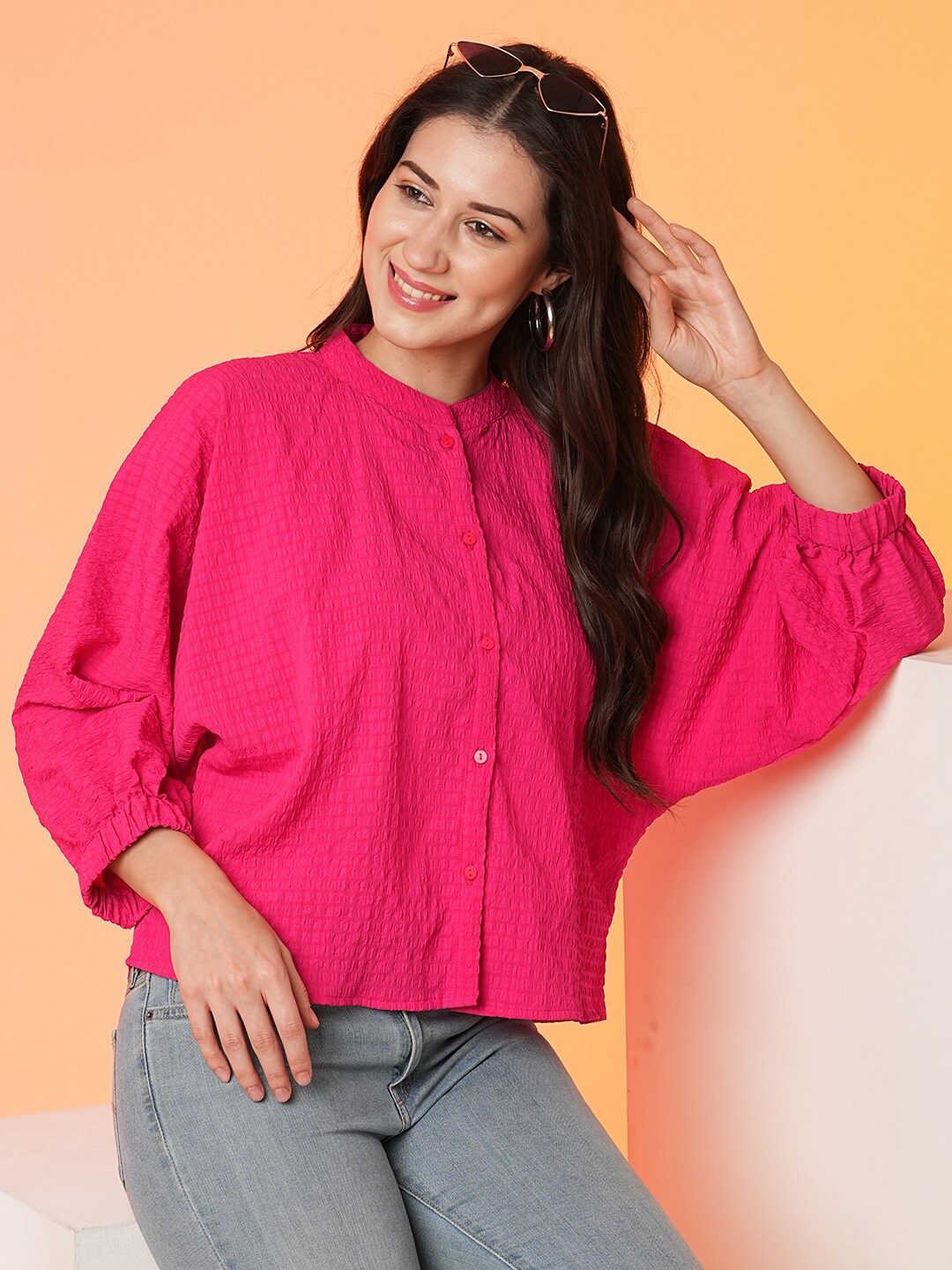 

Globus Batwing Shirt Style Top, Pink