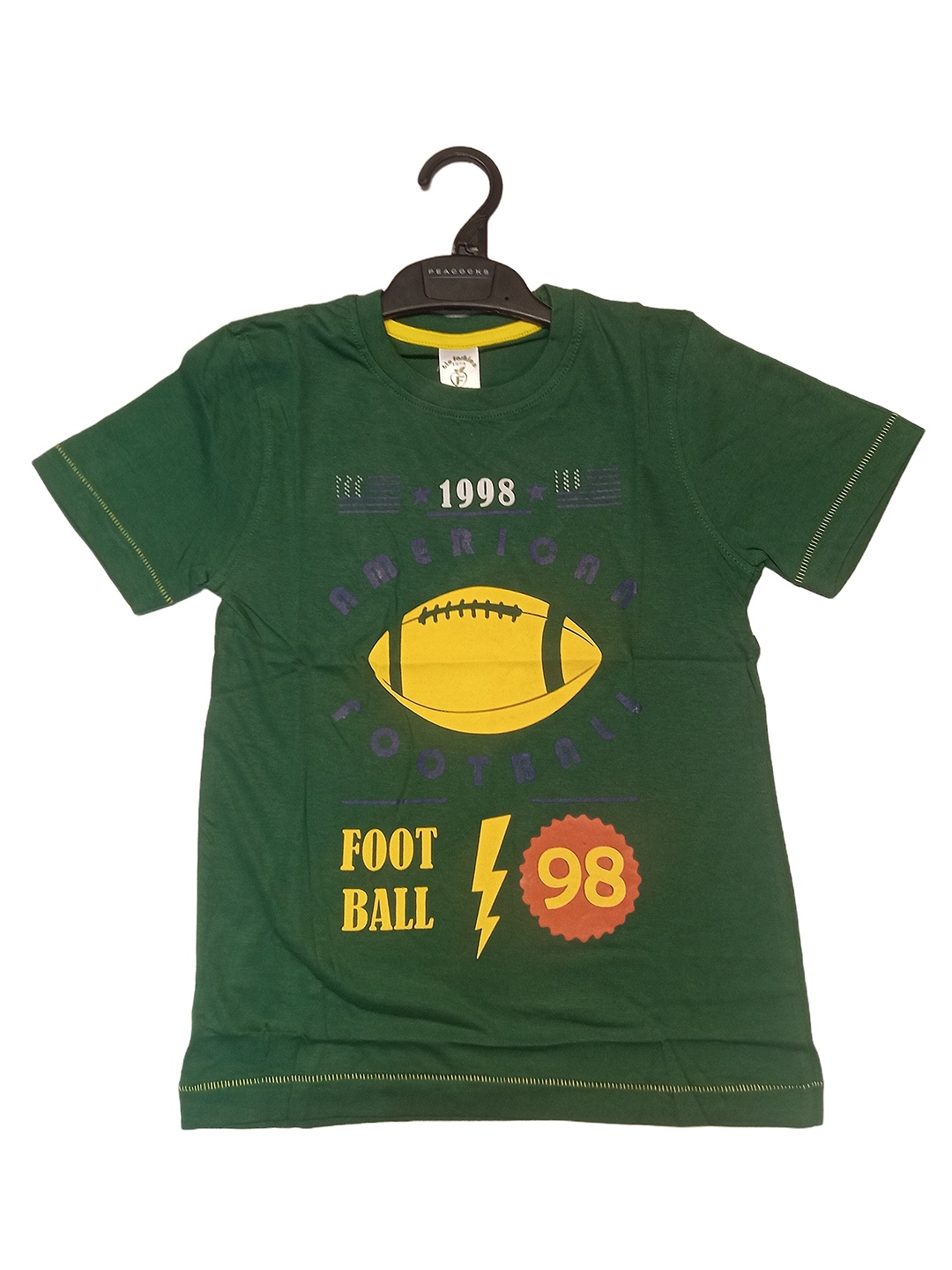 

BAESD Boys Checked Hooded Pockets T-shirt, Green