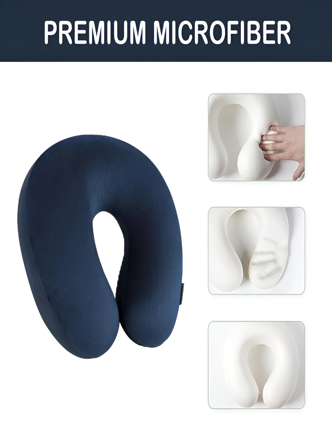 

Kuber Industries Blue Velvet Travel Neck Pillow