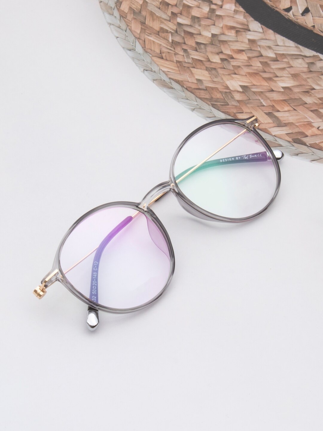 

Ted Smith Unisex Full Rim Oval Frame TS-414_C12, Grey