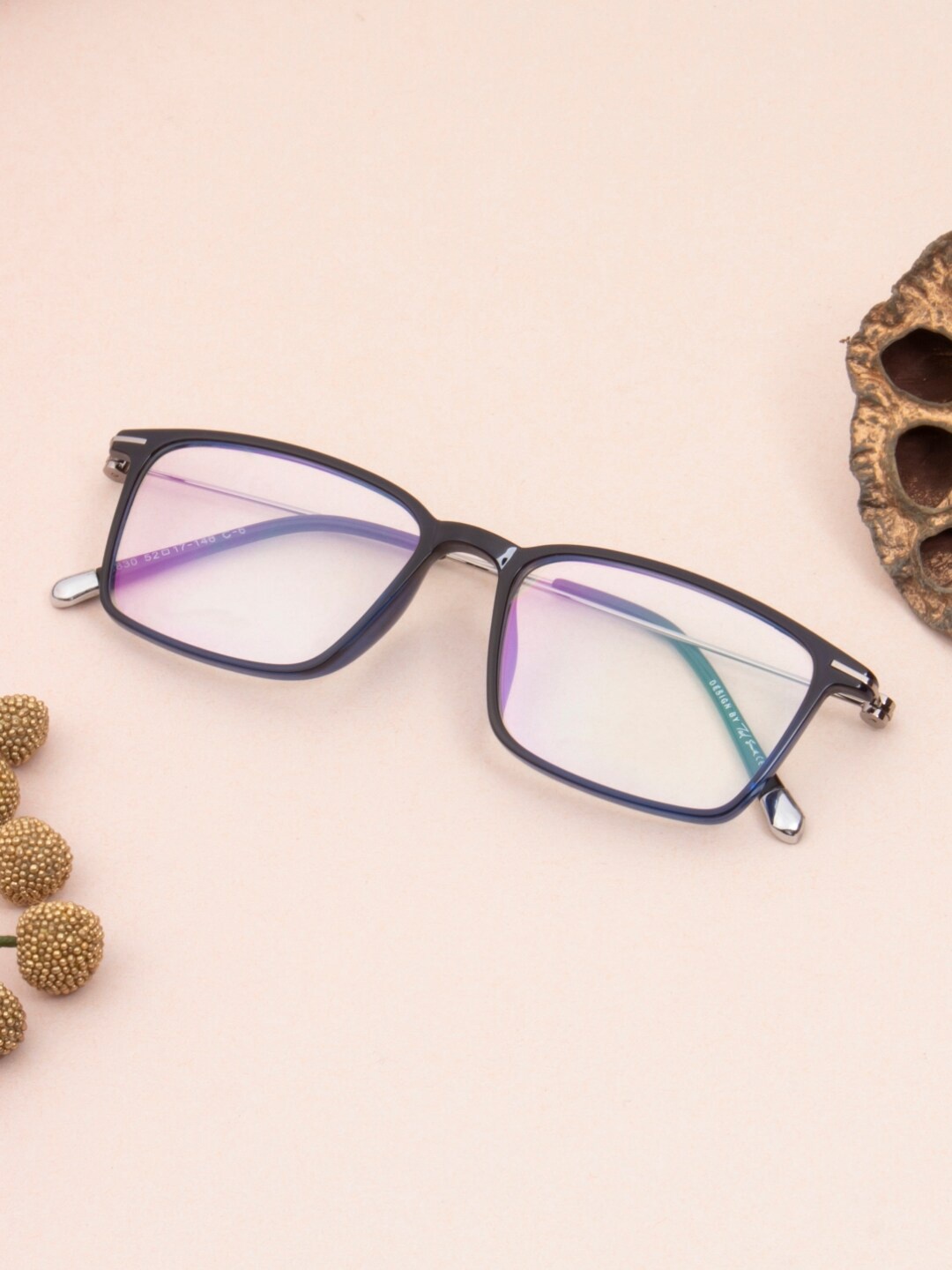 

Ted Smith Unisex Full Rim Square Frames TS-408_C6, Blue