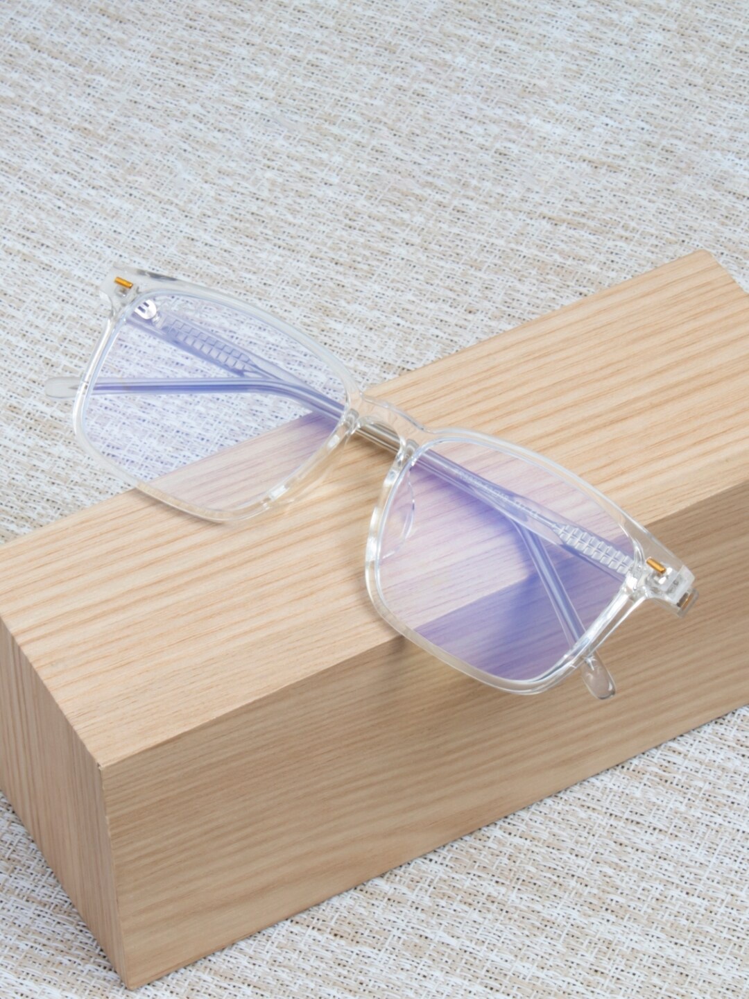 

Ted Smith Unisex Full Rim Wayfarer Frame TS-8839_CRY, Transparent