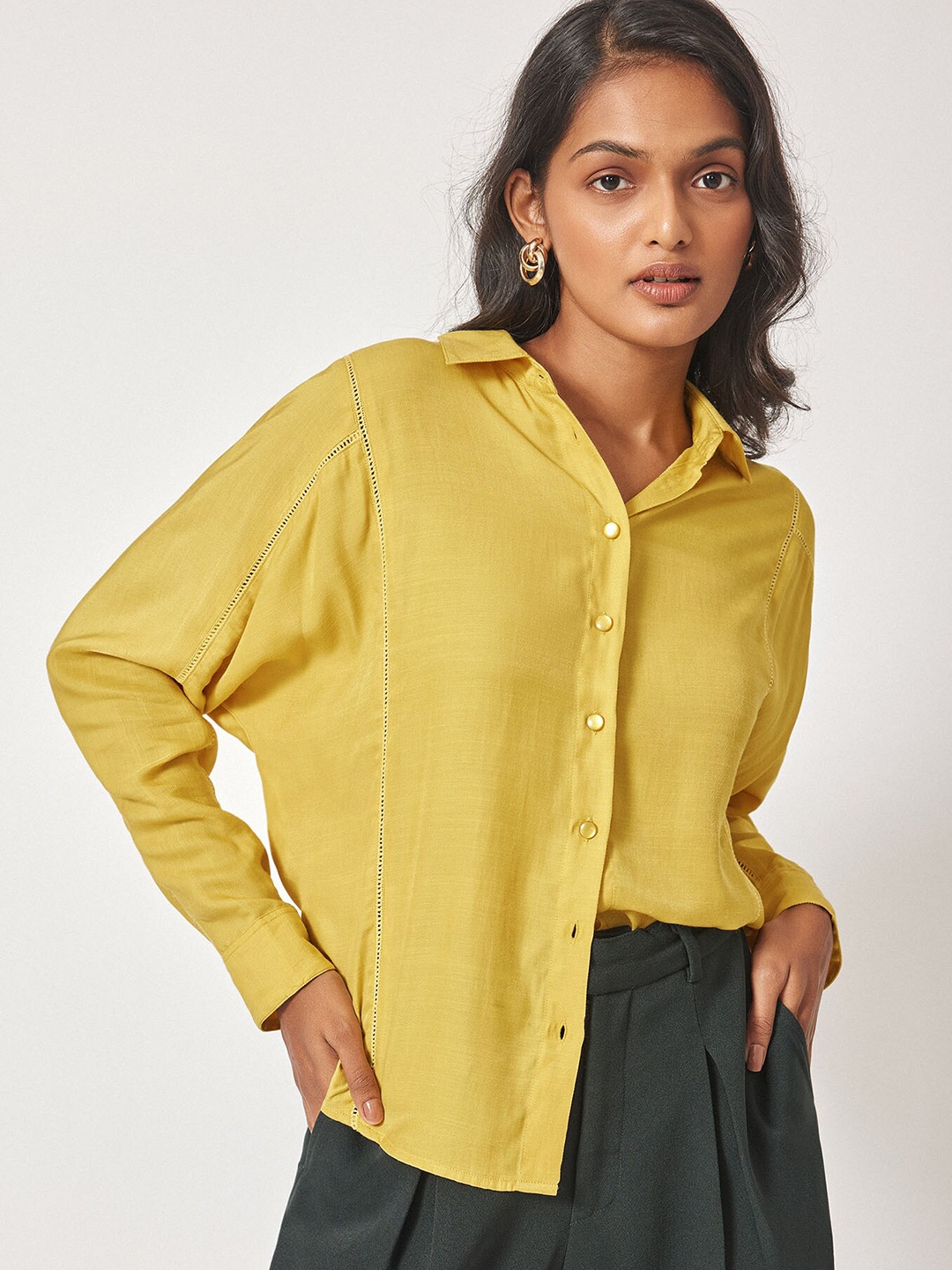 

The Label Life Shirt Style Top, Yellow