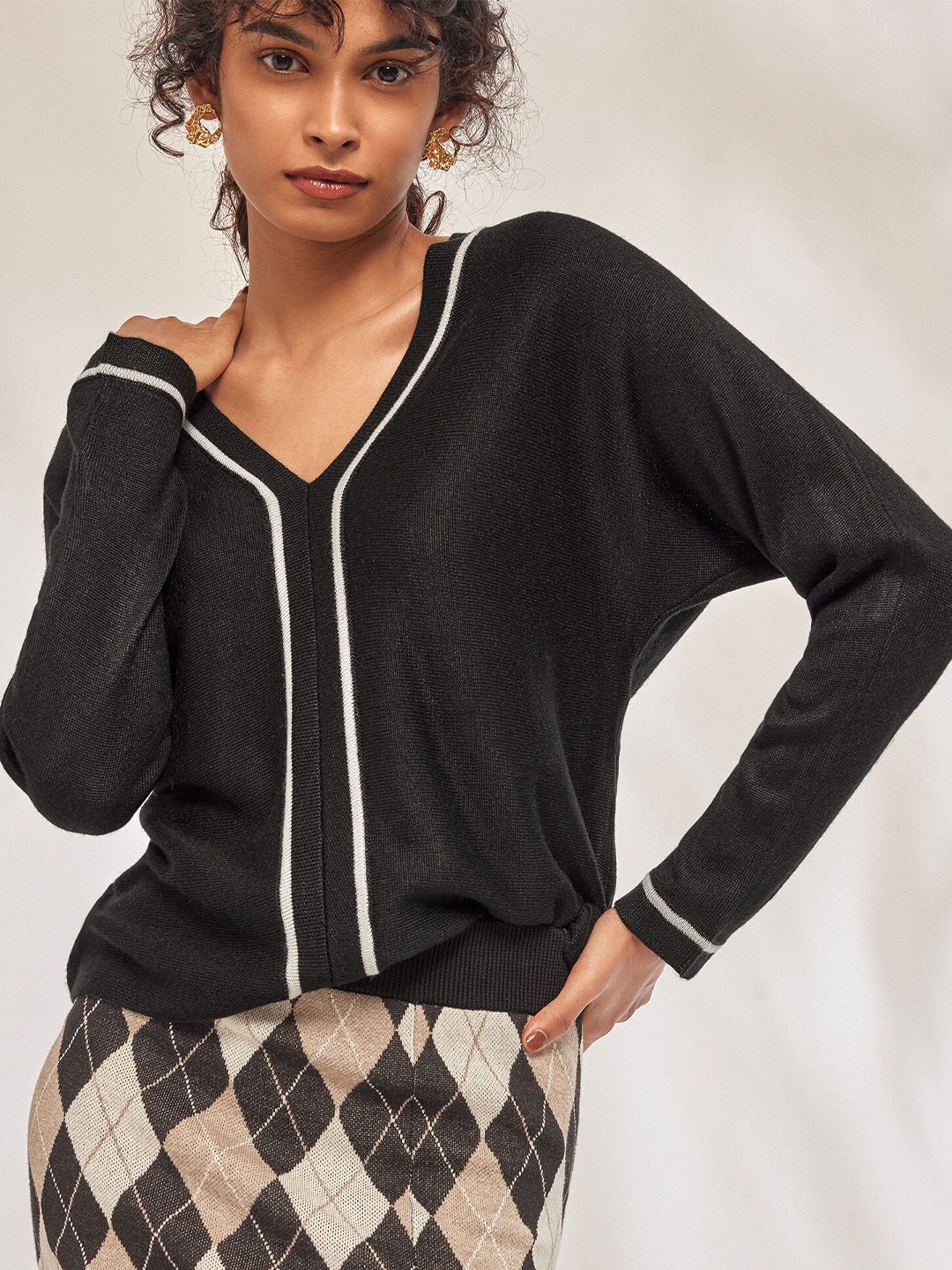 

The Label Life V-Neck Top, Black