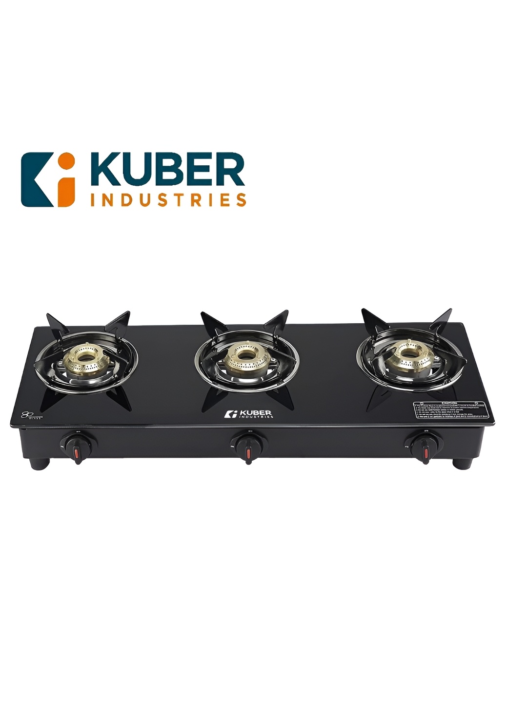 

Kuber Industries 3 Burner Gas Stove, Black