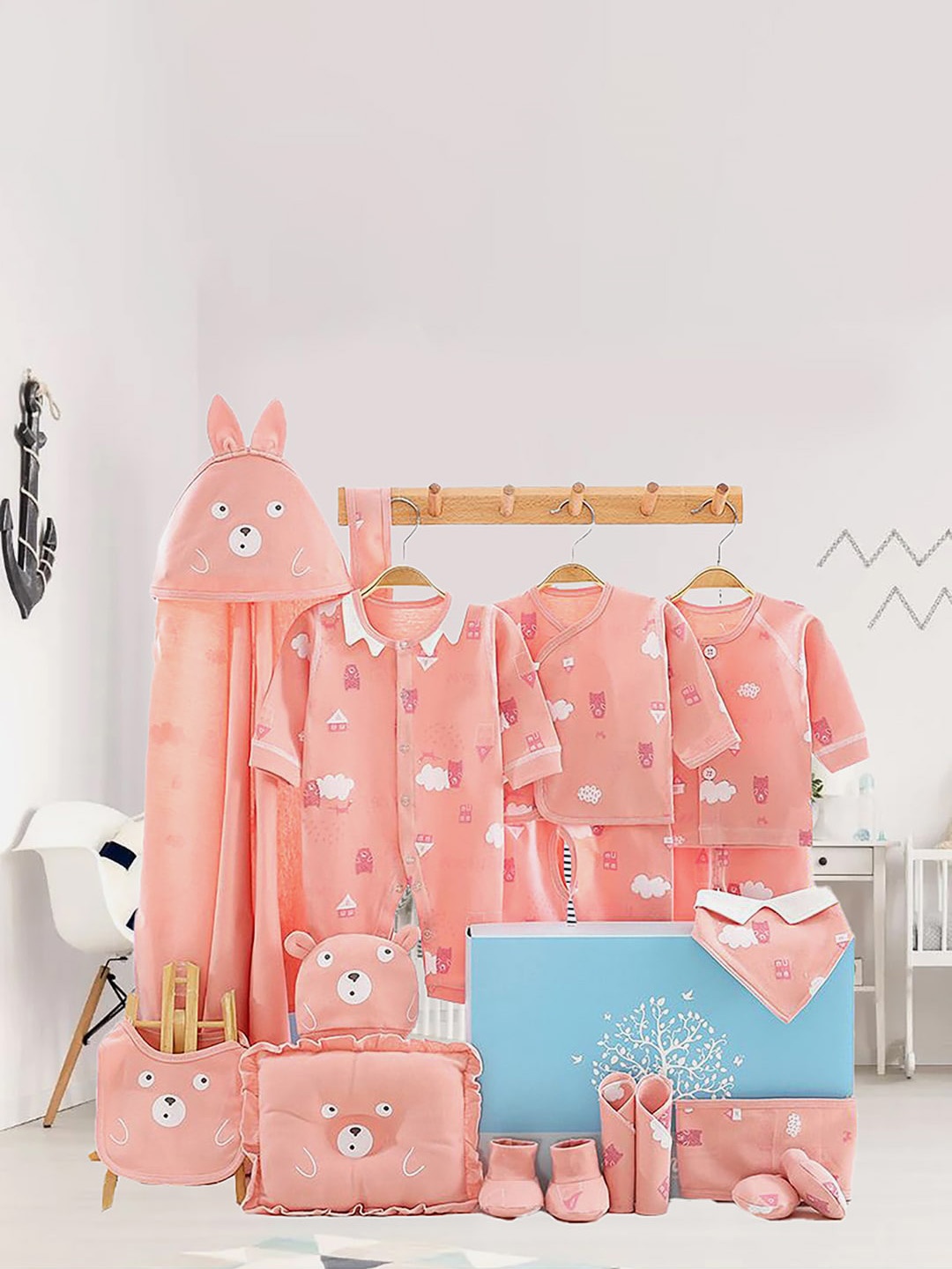 

Little Surprise Box LLP Infants 18-Pc Printed Baby Apparel Gift Set, Pink