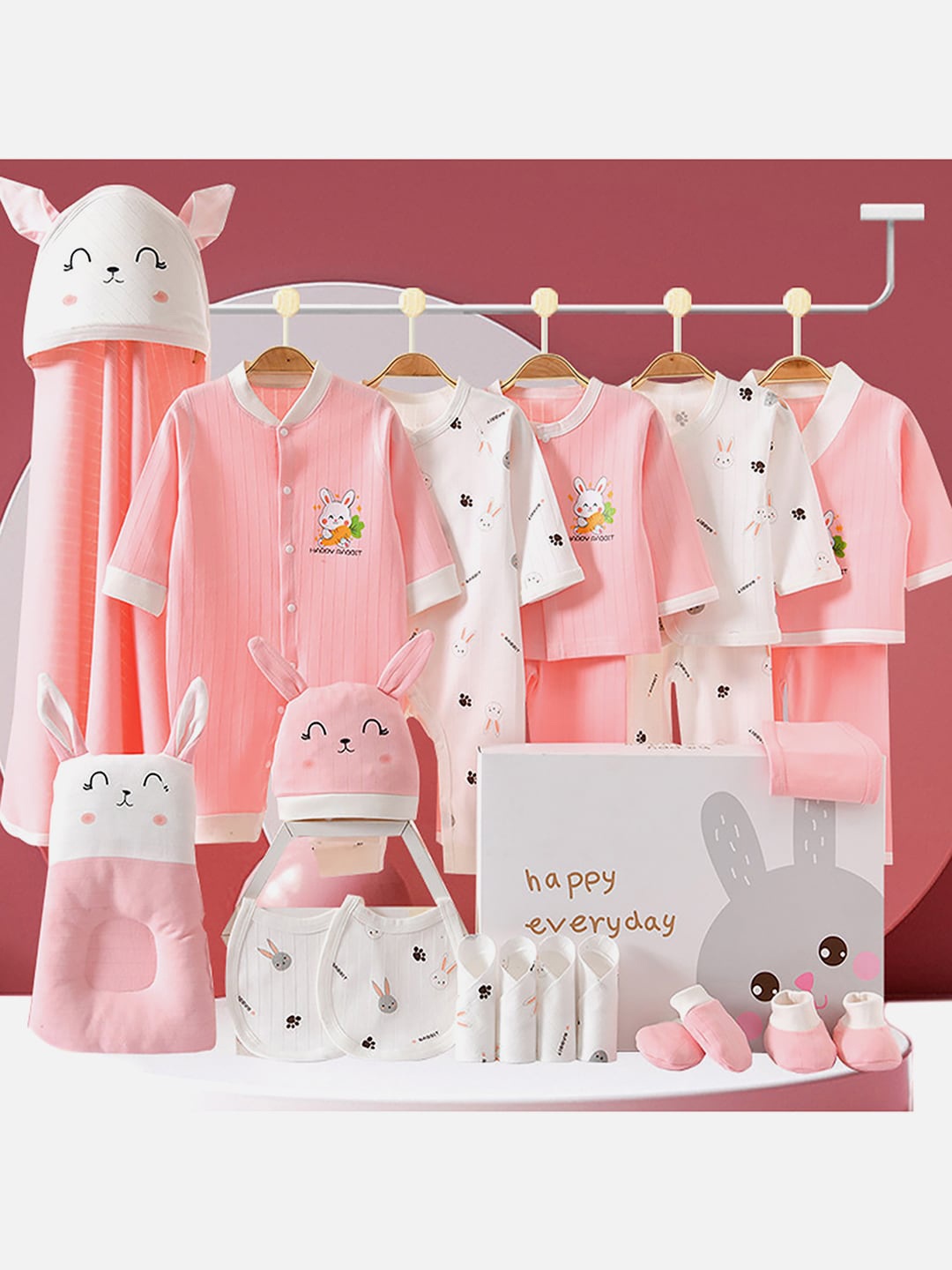 

Little Surprise Box LLP Infants Pack Of 23 Apparel Gift Set, Pink
