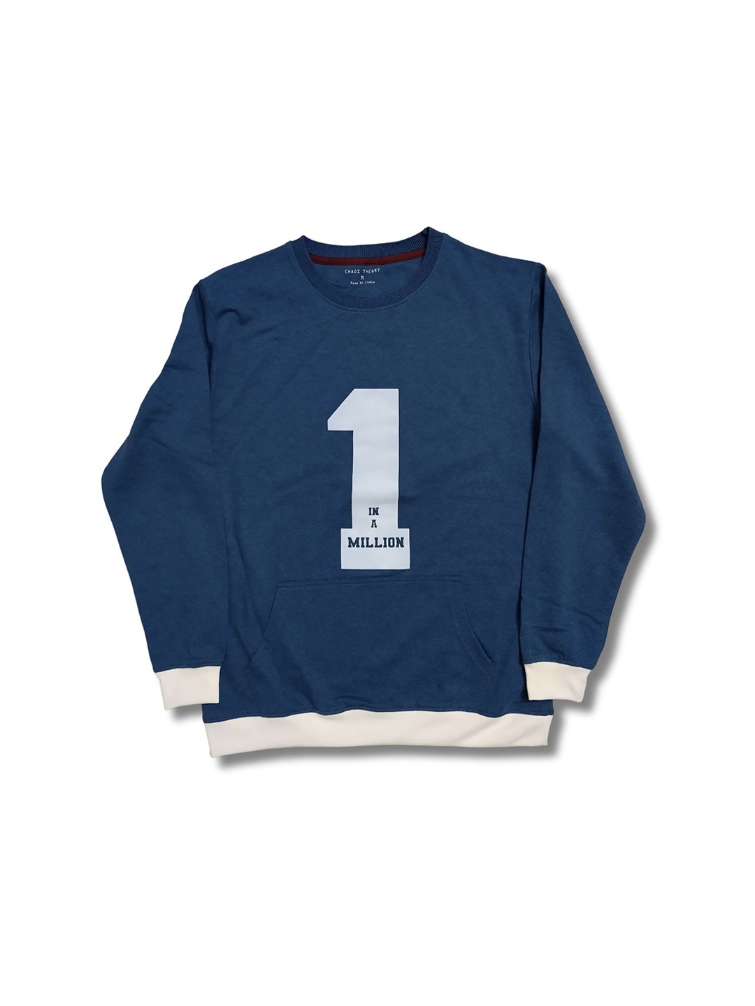 

BAESD Men V-Neck Applique T-shirt, Blue