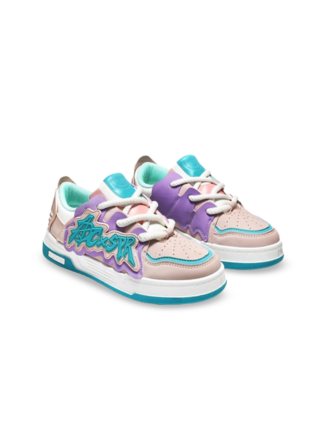 

THE WHITE POLE Women Colourblocked Lightweight Sneakers, Purple