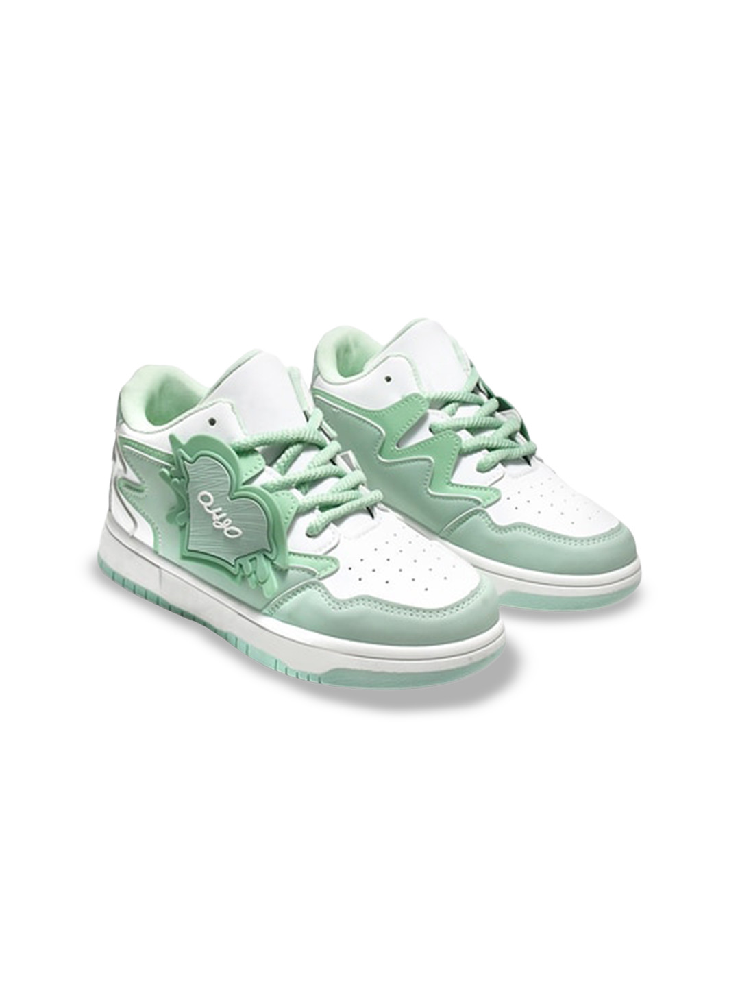 

THE WHITE POLE Women Colourblocked Lightweight Sneakers, Green