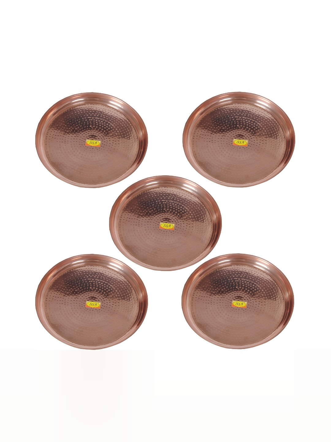 

Shivshakti Arts Brown 5 Pieces Glossy Finish Copper Plates