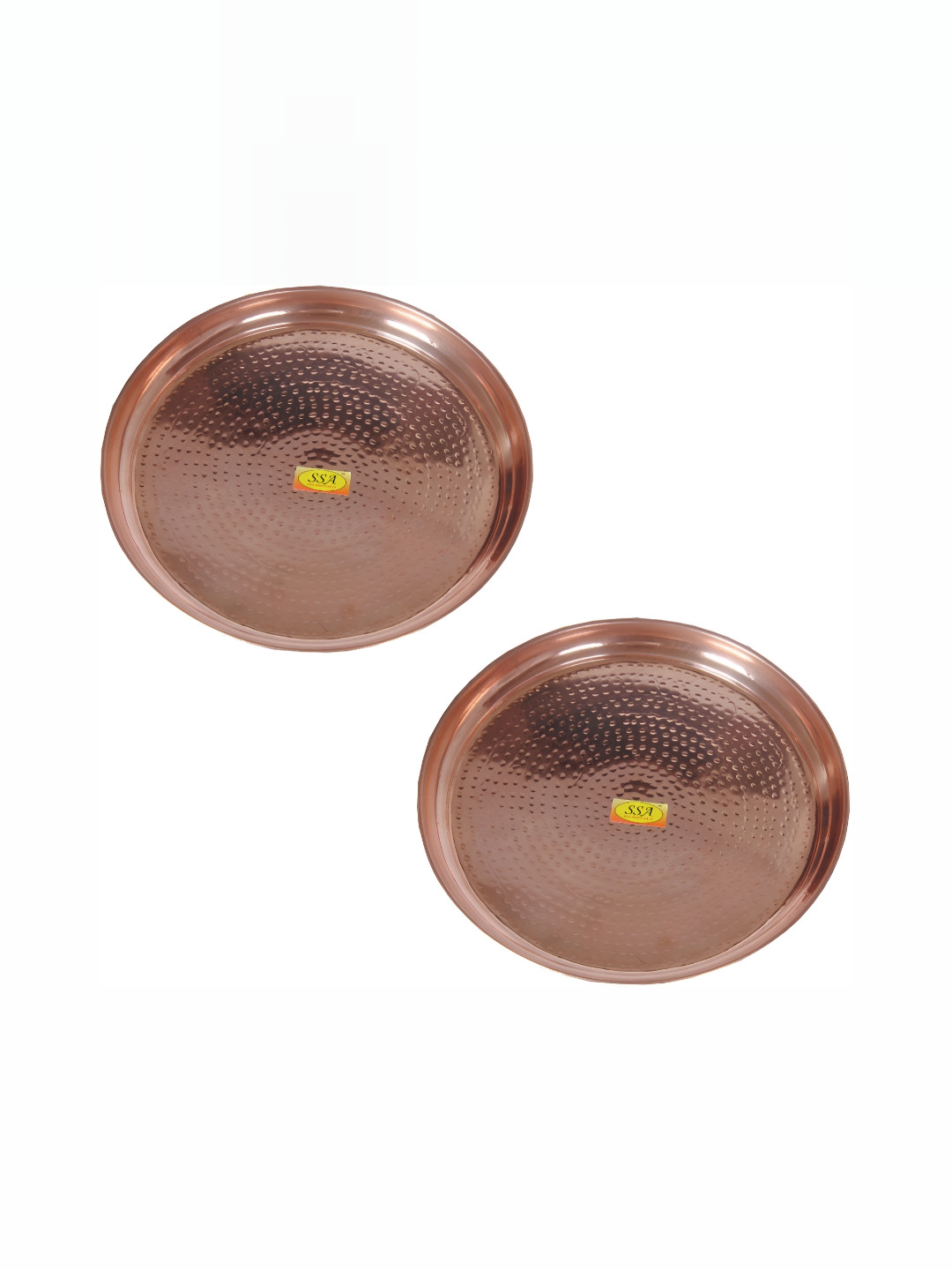 

Shivshakti Arts Brown 2 Pieces Copper Glossy Plates
