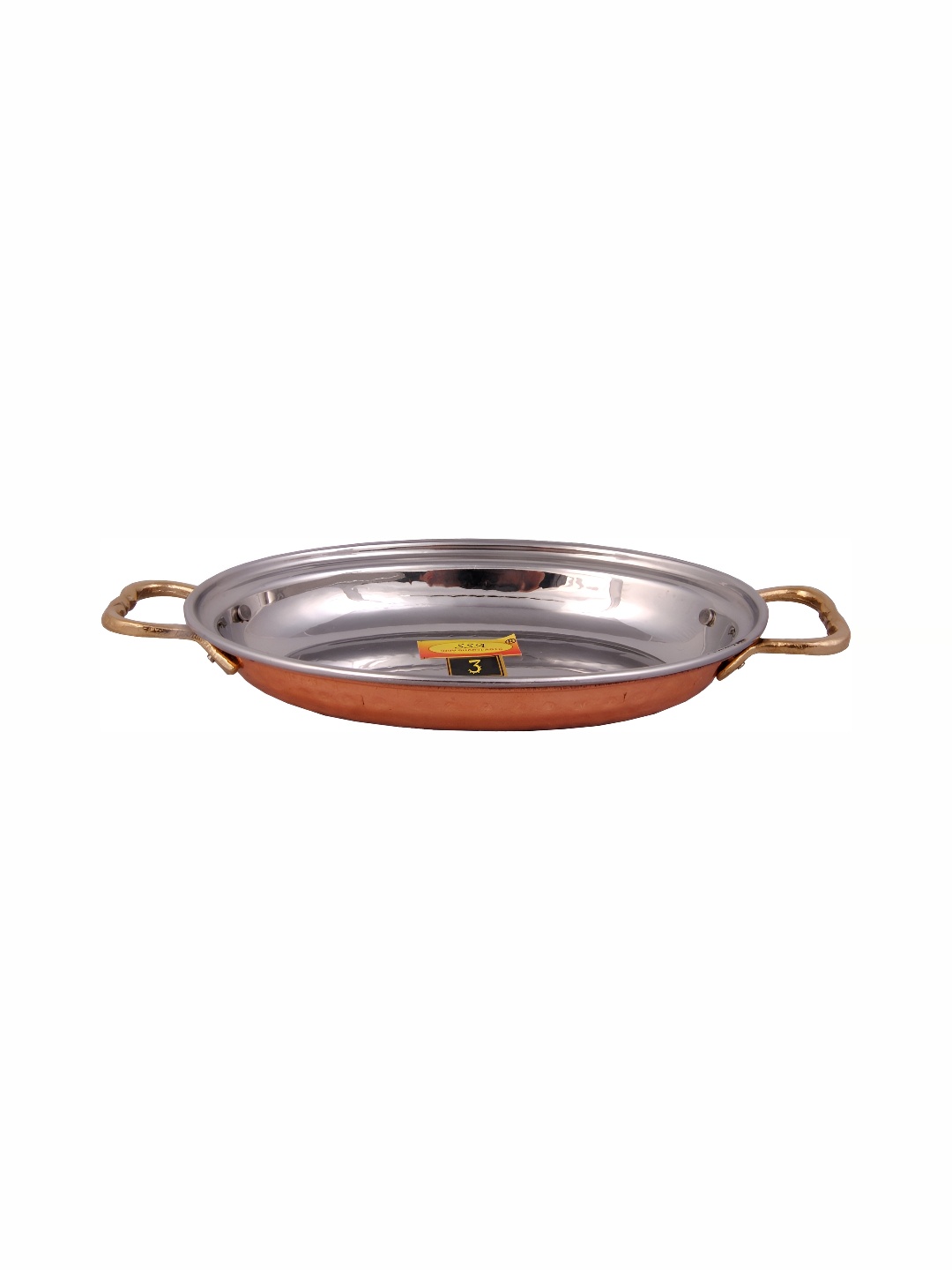 

Shivshakti Arts Brown Stainless Steel Glossy Plates