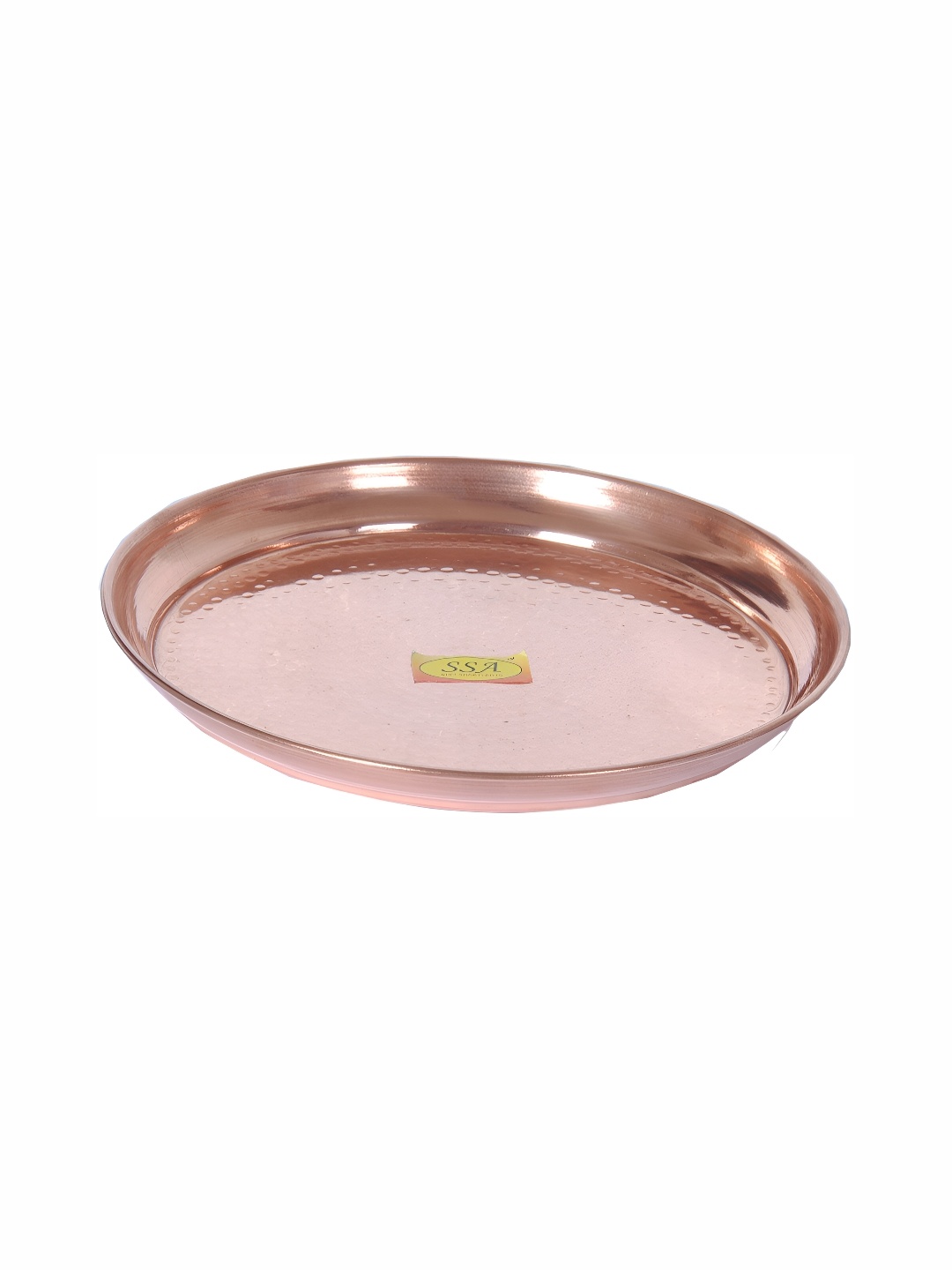 

Shivshakti Arts Brown Hammered Pure Copper Plate