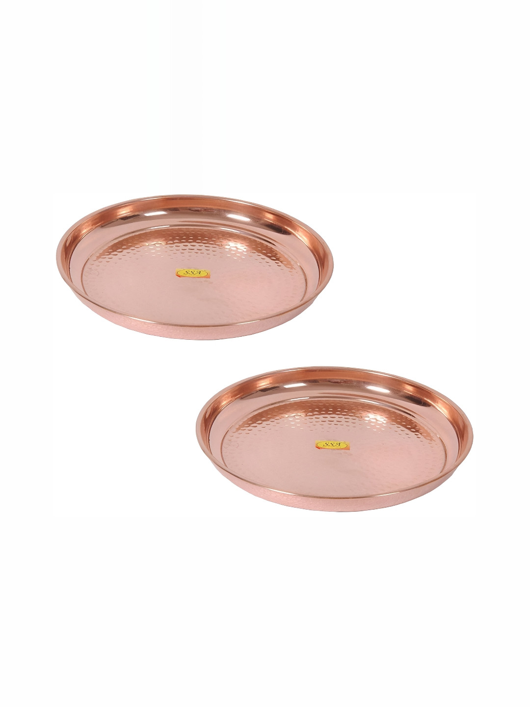 

Shivshakti Arts Brown 3 Pieces Pure Copper Plates