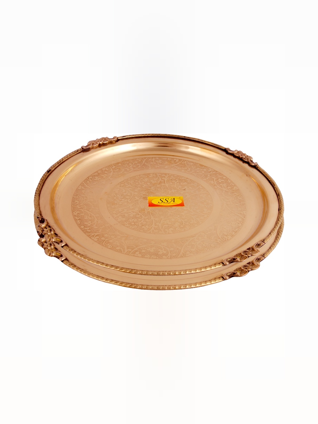 

Shivshakti Arts Gold-Toned 2 Pieces Printed Brass Plates