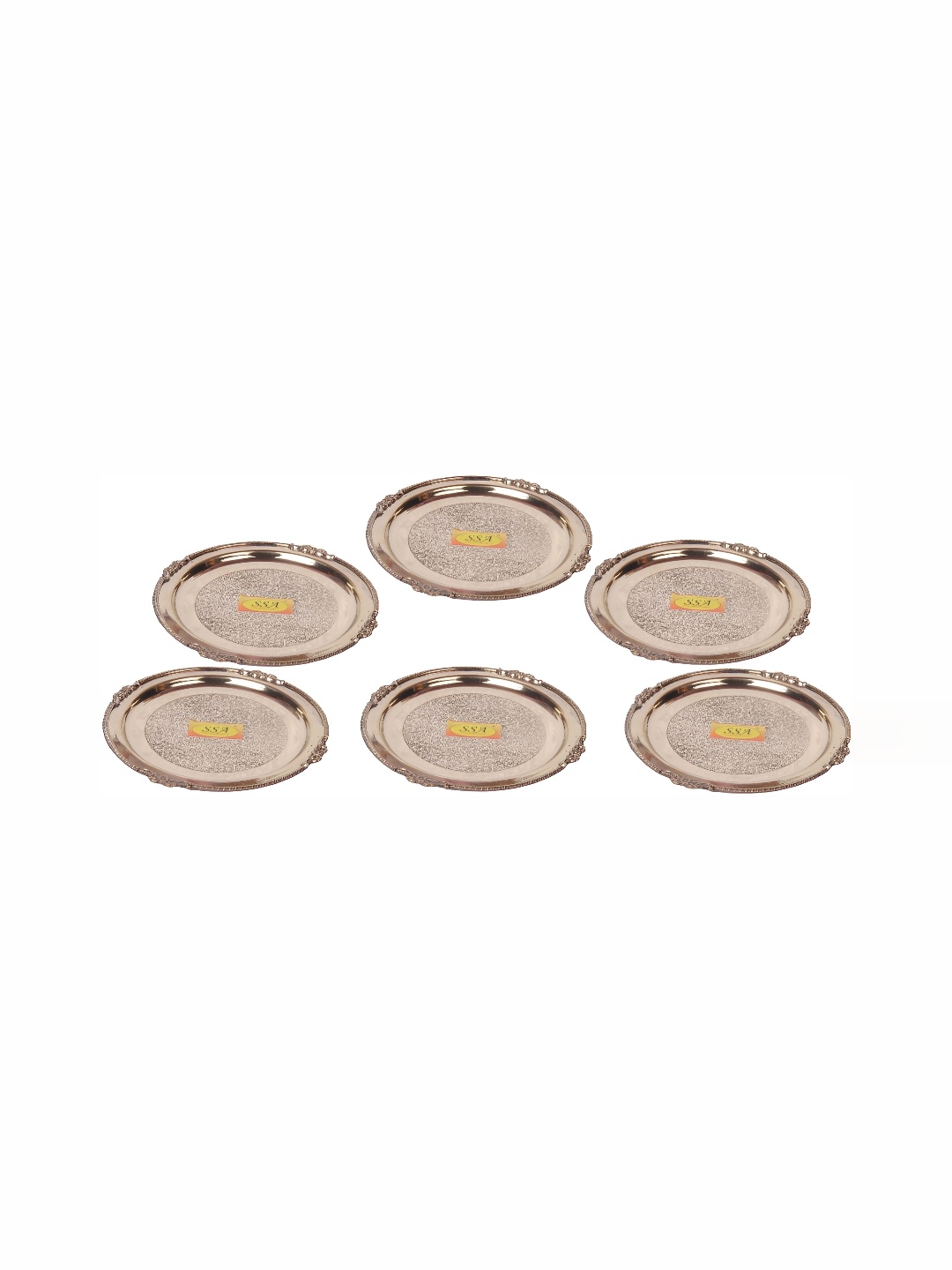 

Shivshakti Arts Yellow 6 Pieces Brass Plates