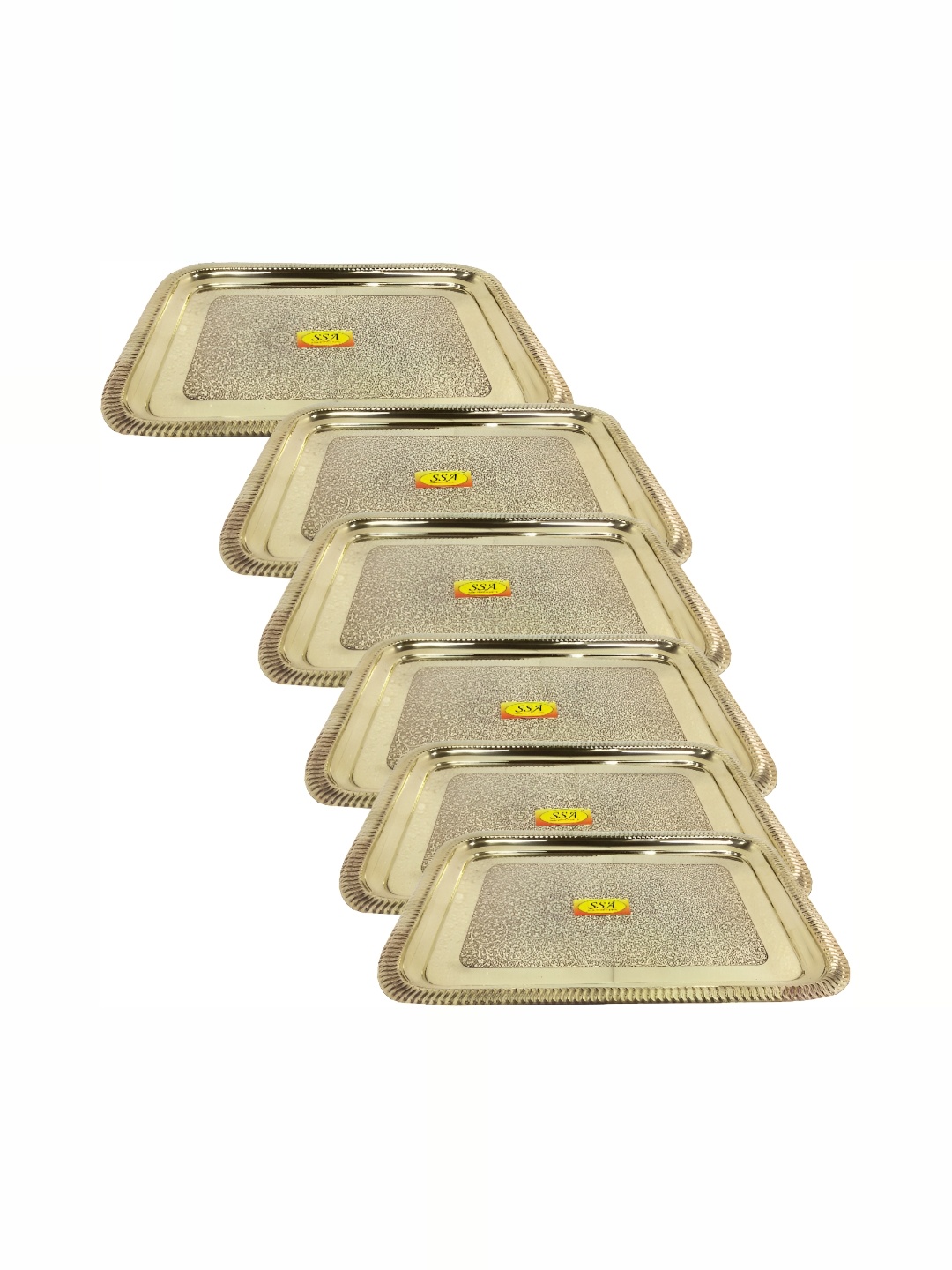 

Shivshakti Arts Yellow 6 Pieces Brass Plates