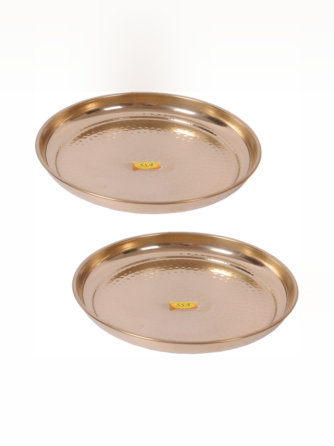 

Shivshakti Arts Yellow 2 Pieces Brass Plates