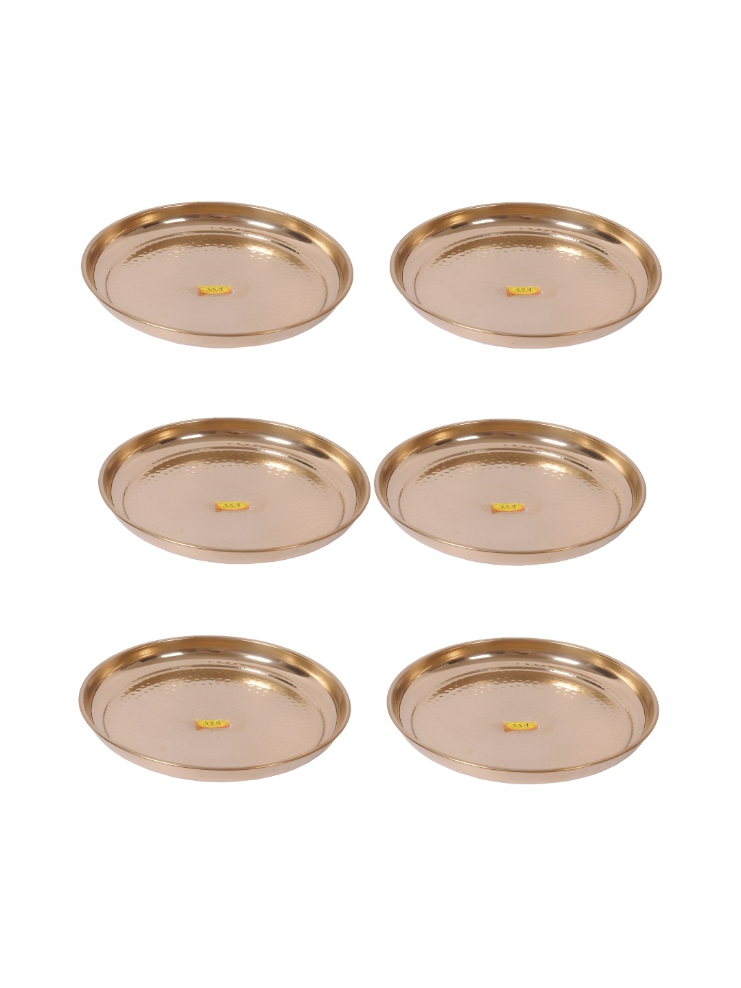 

Shivshakti Arts Yellow 6 Pieces Brass Plates