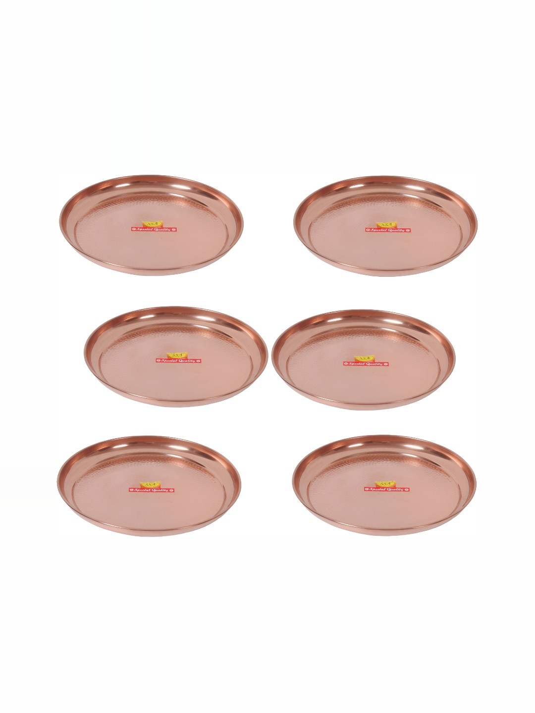 

Shivshakti Arts Brown 6 Pieces Copper Plates