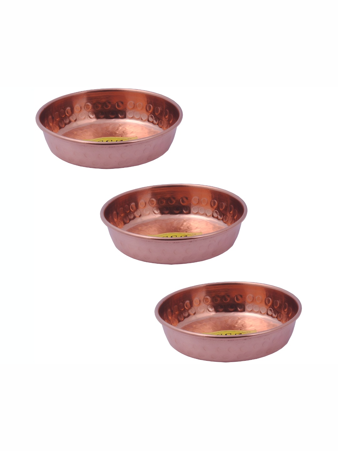 

Shivshakti Arts Brown 3 Pieces Textured Copper Plates 100 ml Each