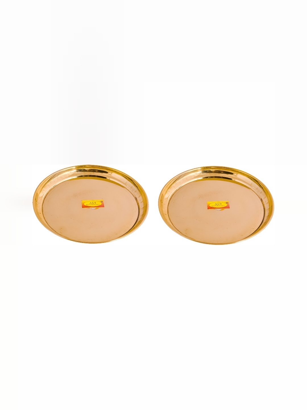 

Shivshakti Arts Gold Toned 2 Pieces Brass Plates