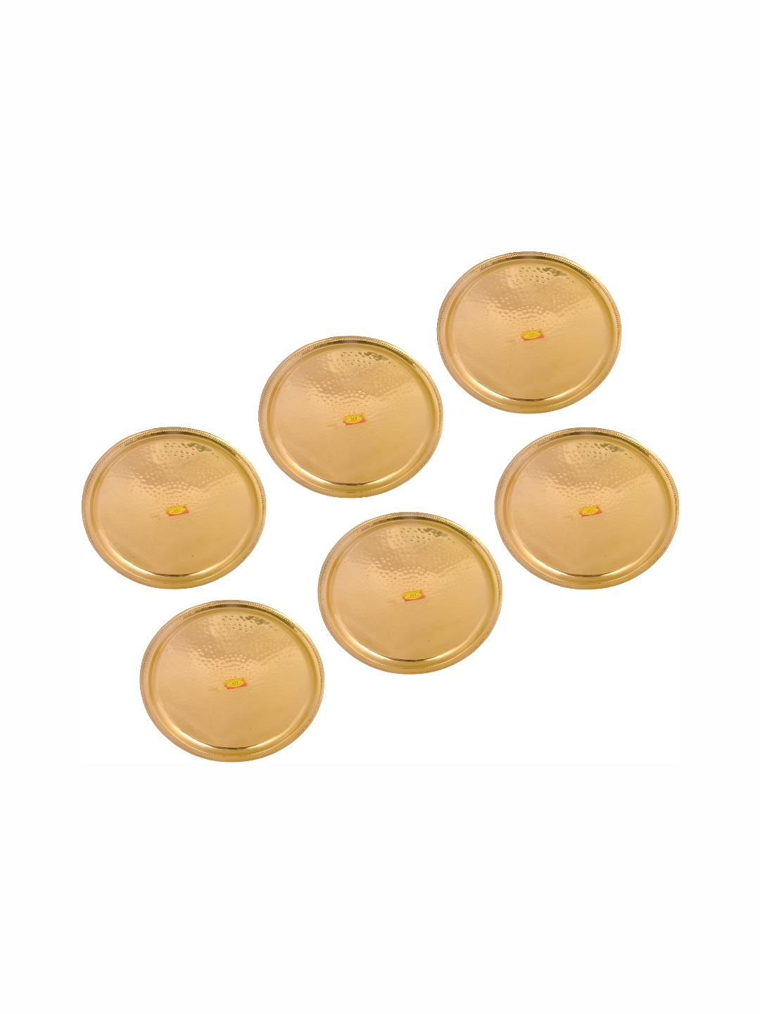 

Shivshakti Arts Gold Toned 6 Pieces Glossy Finish Plates